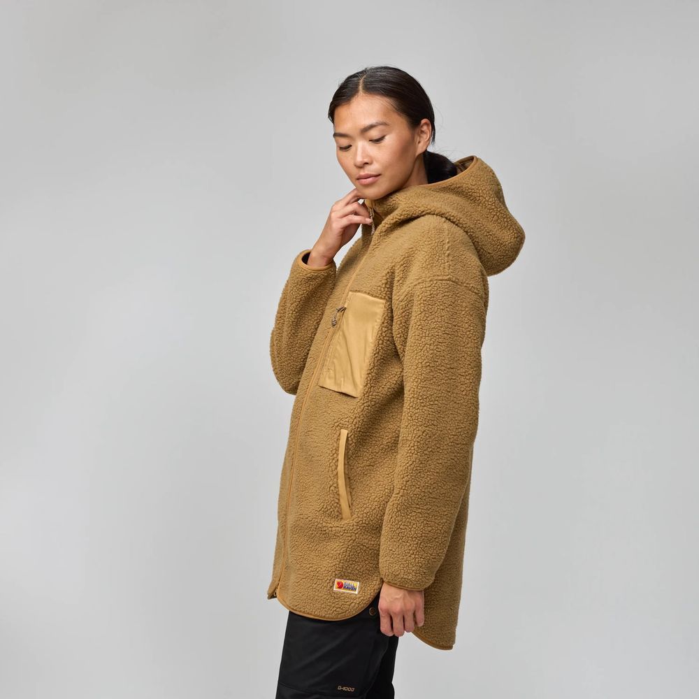 Fjällräven Vardag Pile Fleece Long W Damen Fleecejacke buckwheat-brown Produktbild 5