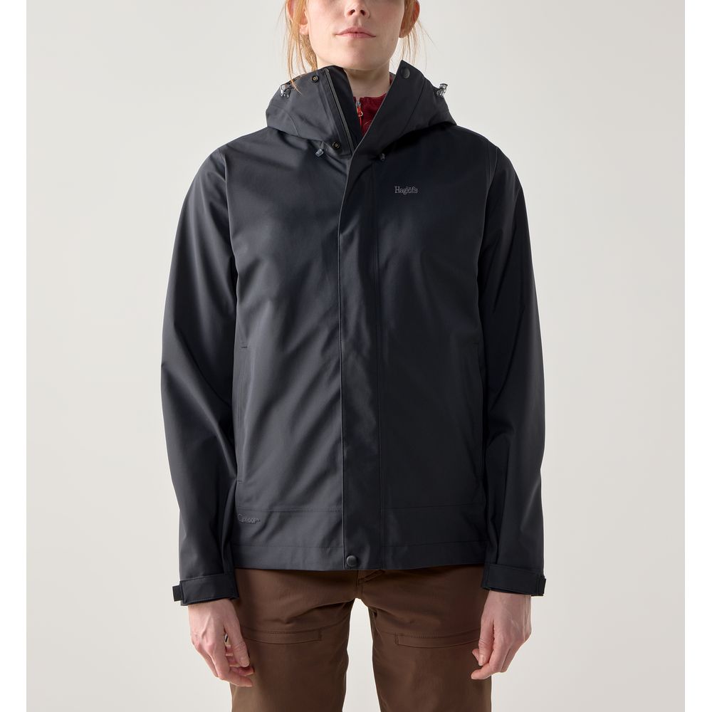 Haglöfs Breeze Proof Jacket Damen Outdoorjacke true-black Produktbild 2