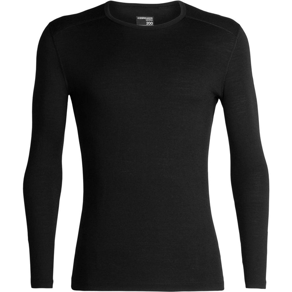 Icebreaker M 200 Oasis LS Crewe Herren Langarmshirt black Produktbild 0