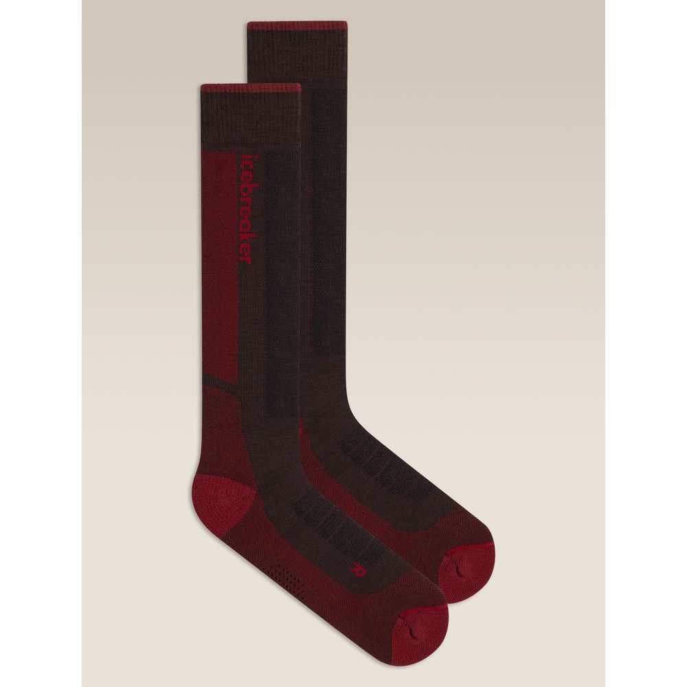 Icebreaker M Mer Ski+ Medium OTC Herren Skisocke bittersweet-port-black Produktbild 0