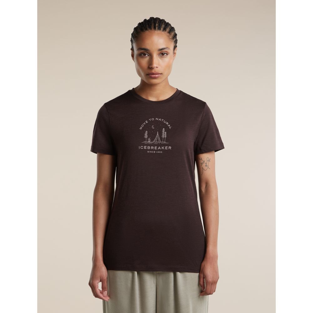 Icebreaker Mer 150 Tech Lite SS Tee Peace Pas Damen Funktionsshirt bittersweet Produktbild 1