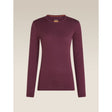 Icebreaker W 200 Oasis LS Crewe Damen Langarmshirt dk-berry Produktbild 0