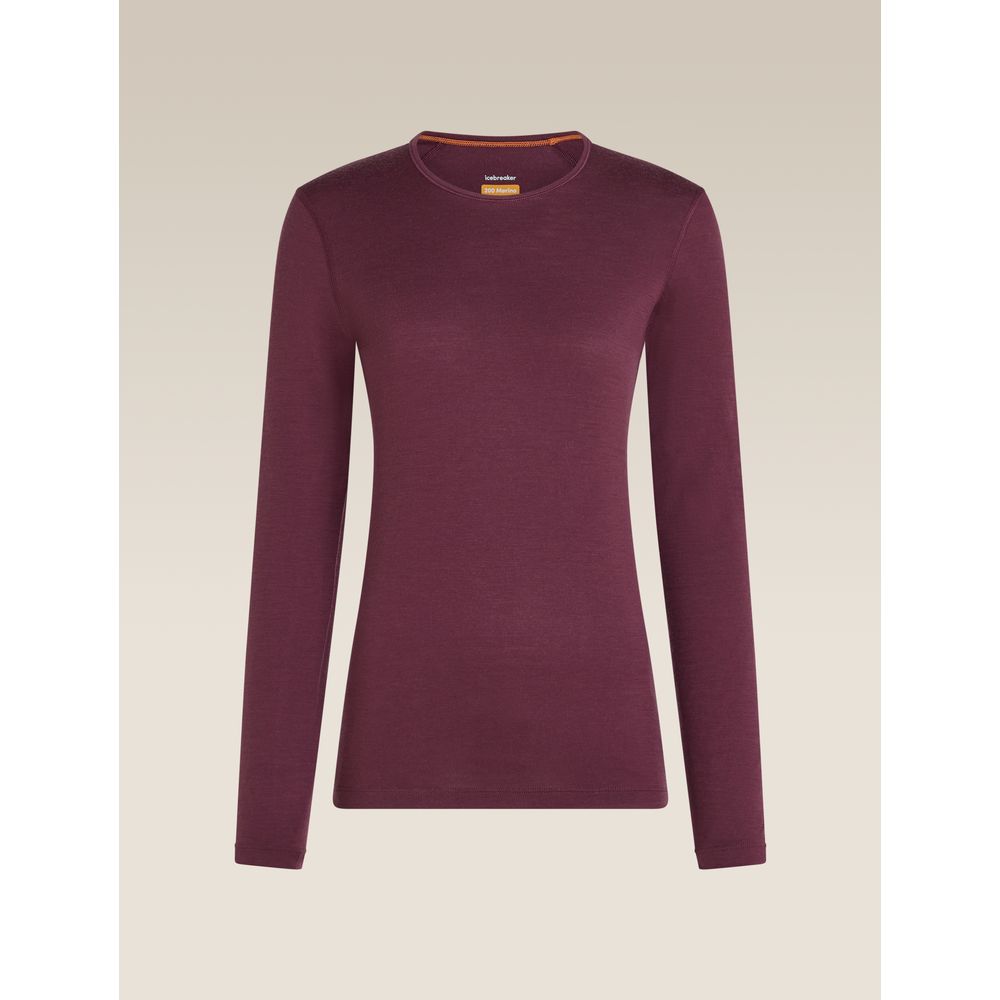 Icebreaker W 200 Oasis LS Crewe Damen Langarmshirt dk-berry Produktbild 0