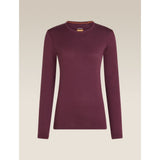 Icebreaker W 200 Oasis LS Crewe Damen Langarmshirt dk-berry Produktbild 0
