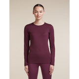 Icebreaker W 200 Oasis LS Crewe Damen Langarmshirt dk-berry Produktbild 1