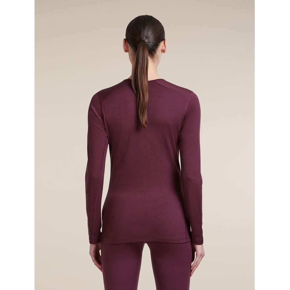 Icebreaker W 200 Oasis LS Crewe Damen Langarmshirt dk-berry Produktbild 2