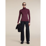 Icebreaker W 200 Oasis LS Crewe Damen Langarmshirt dk-berry Produktbild 4