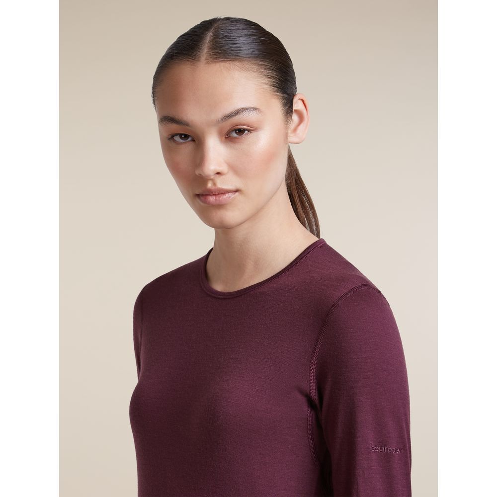 Icebreaker W 200 Oasis LS Crewe Damen Langarmshirt dk-berry Produktbild 7