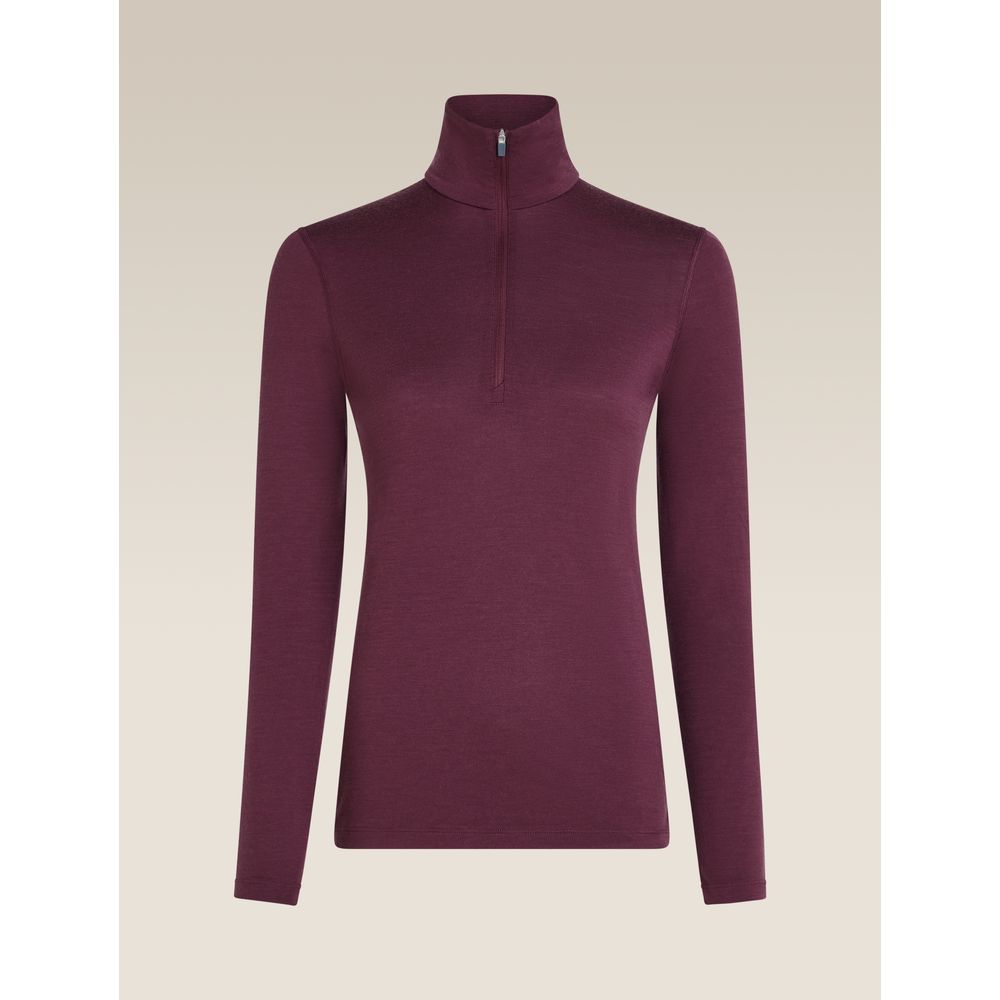 Icebreaker W 200 Oasis LS Half Zip Damen Funktionsshirt dk-berry Produktbild 0
