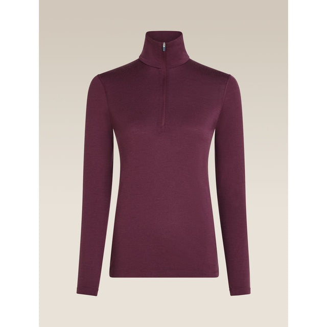 Icebreaker W 200 Oasis LS Half Zip Damen Funktionsshirt dk-berry Produktbild 0