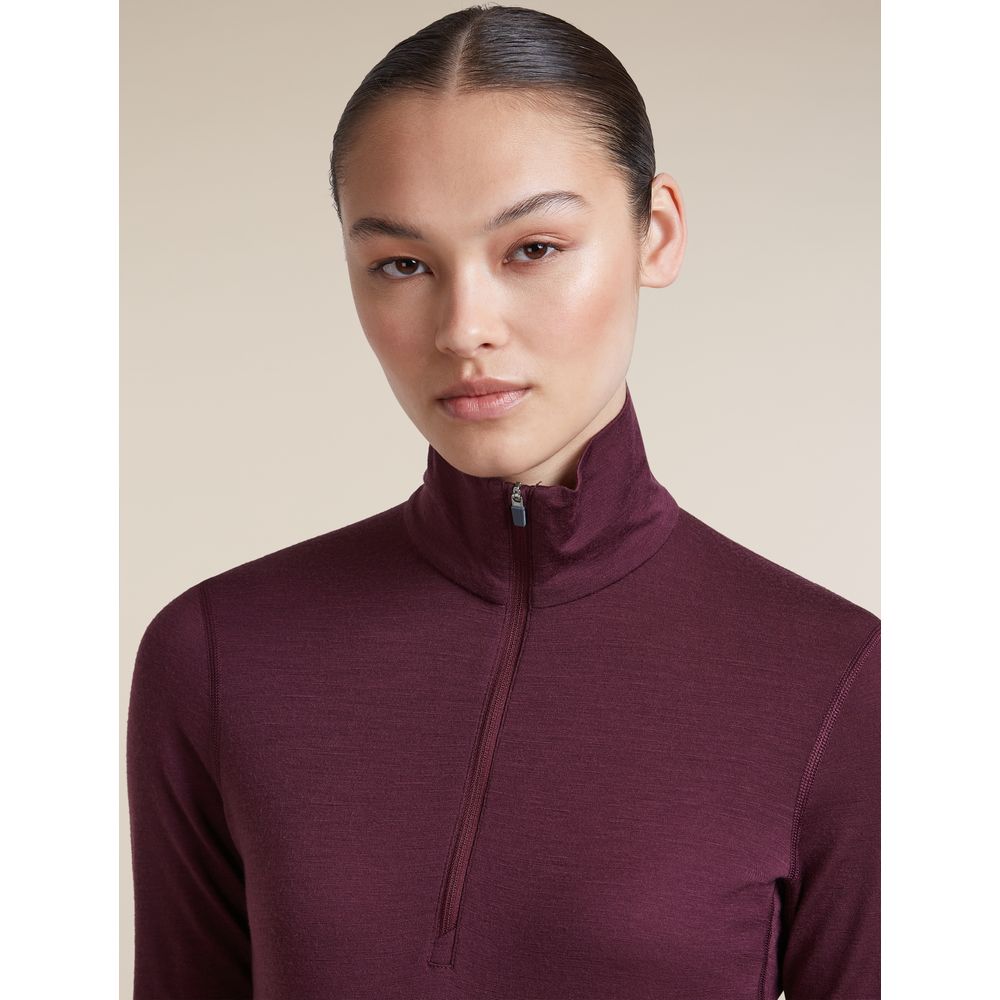 Icebreaker W 200 Oasis LS Half Zip Damen Funktionsshirt dk-berry Produktbild 6