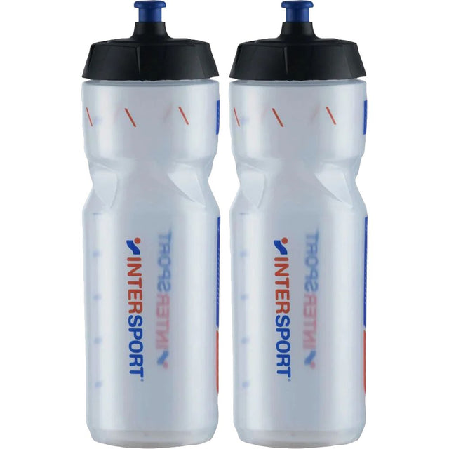 Intersport Fahrrad Trinkflasche 2er Set transparent Produktbild 0