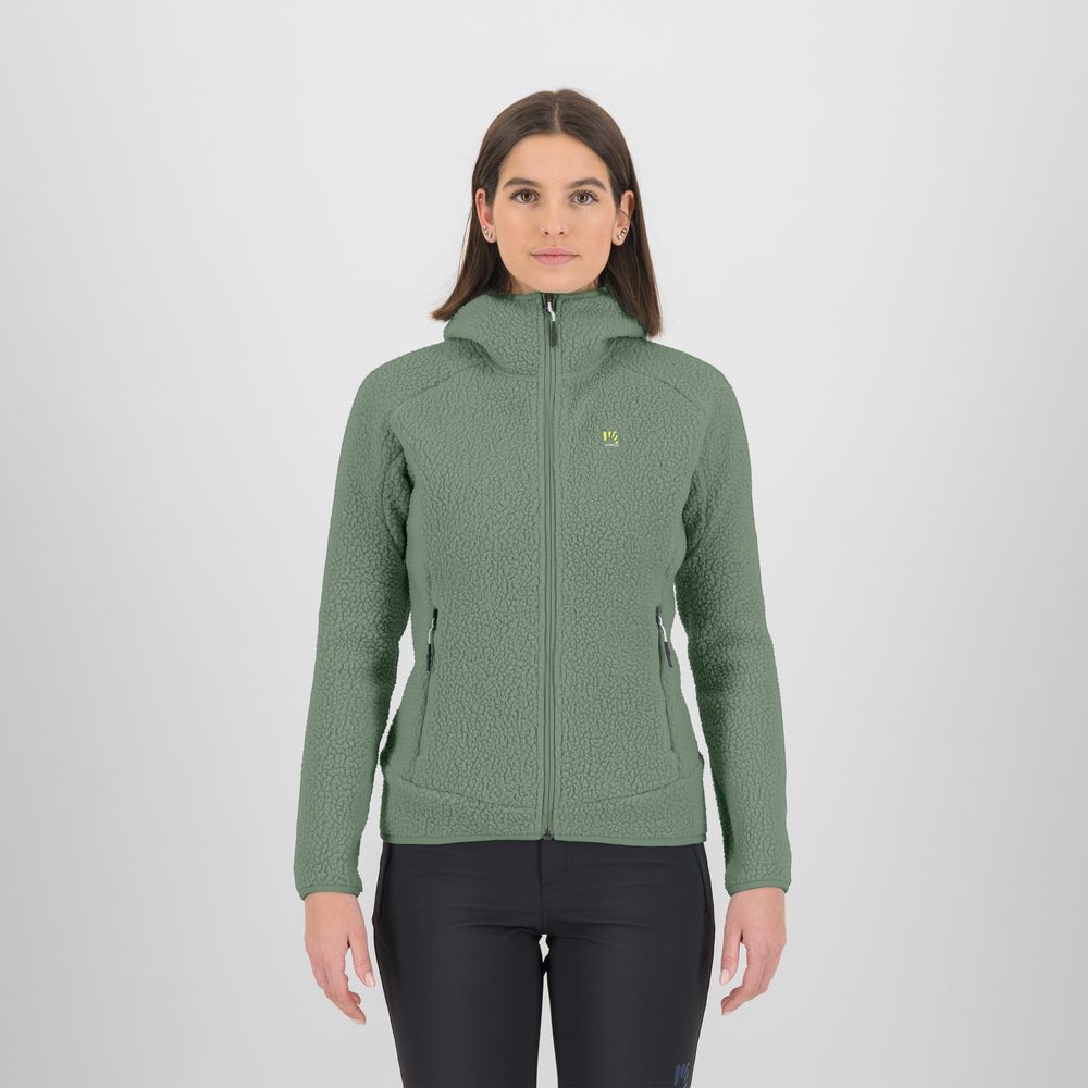 Karpos Moiazza Retrò Hoodie Damen Fleecejacke hedge Produktbild 2