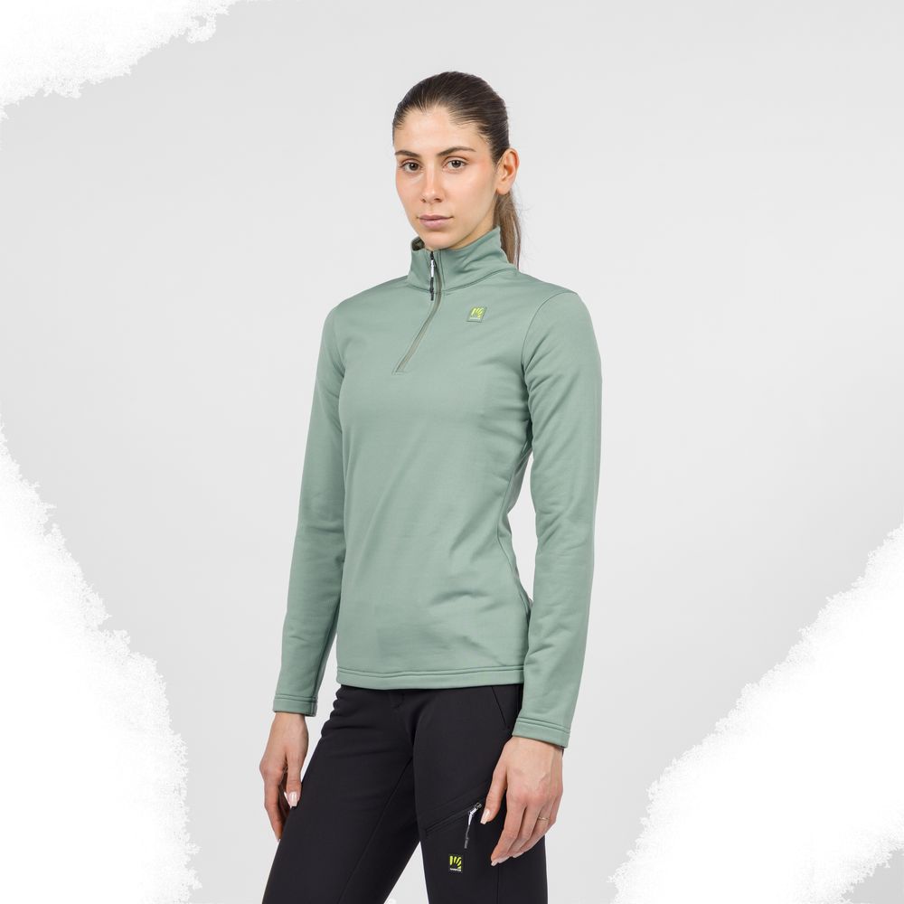 Karpos Pizzocco Evo W Half Zip Fleece Damen Longsleeve hedge Produktbild 2