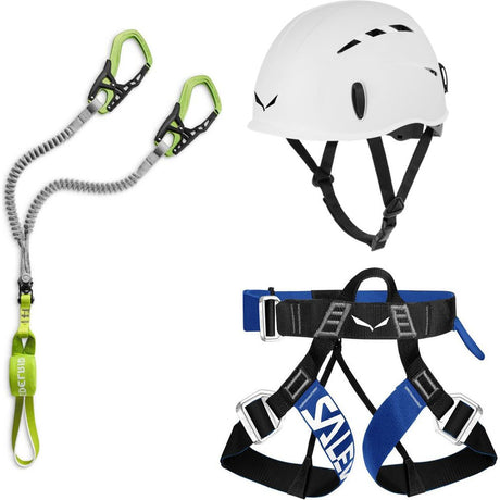 Klettersteig Komplettset Edelrid Cable Kit + Salewa Via Ferrata Evo Harness + Salewa Toxo Helm white Produktbild 0