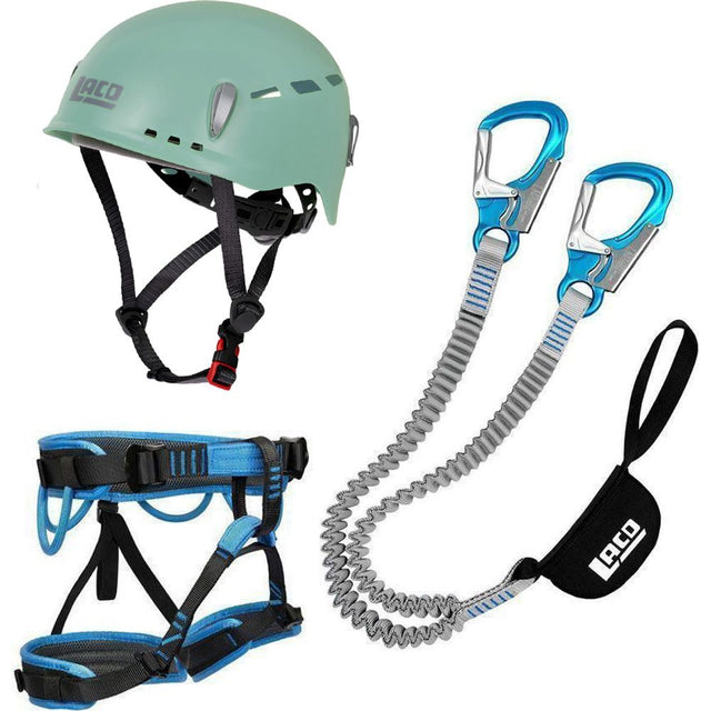 Klettersteig Komplettset LACD Pro Evo 3.0 + LACD Start Gurt + LACD Protector Helm mint Produktbild 0