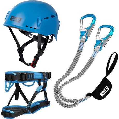 Klettersteig Komplettset LACD Pro Evo 3.0 + LACD Start Gurt + LACD Protector Helm ocean Produktbild 0