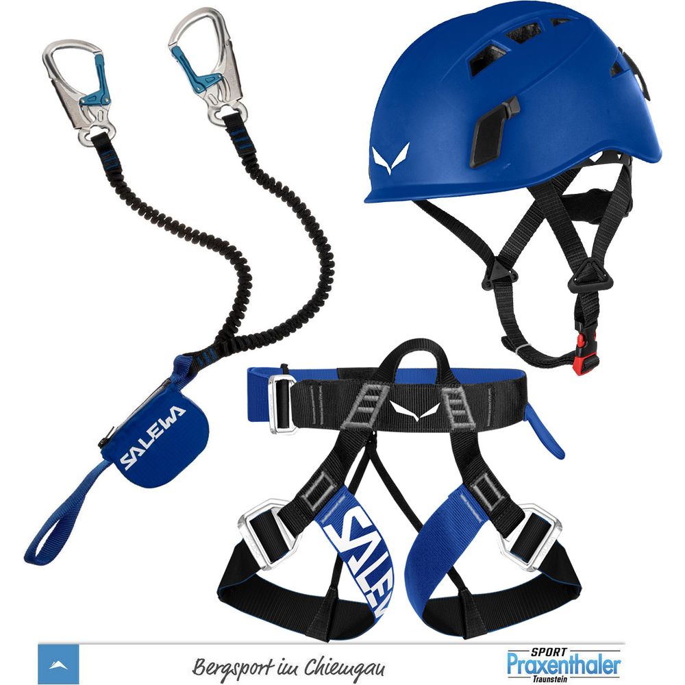 Klettersteig Komplettset Salewa Premium Attac  + Salewa Via Ferrata Evo Harness + Salewa Helm Toxo blue Produktbild 0
