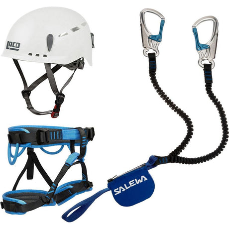 Klettersteig Komplettset Salewa Premium Attac + LACD Start Gurt + LACD Protector Helm weiß Produktbild 0