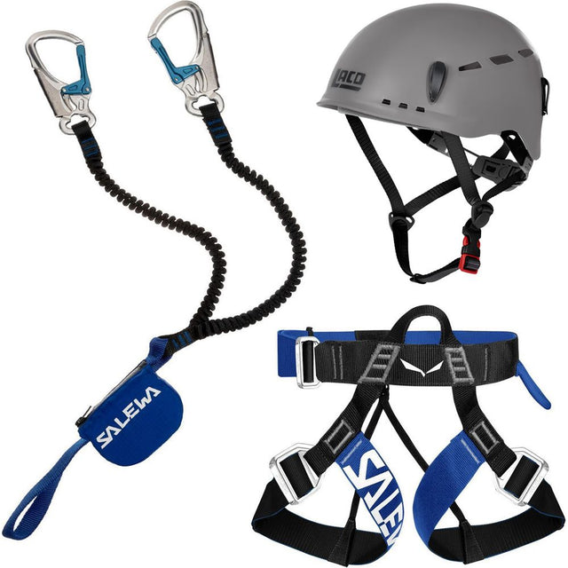 Klettersteig Komplettset Salewa Premium Attac + Salewa Via Ferrata Pro Evo Gurt + LACD Protector Helm midnight navy Produktbild 0