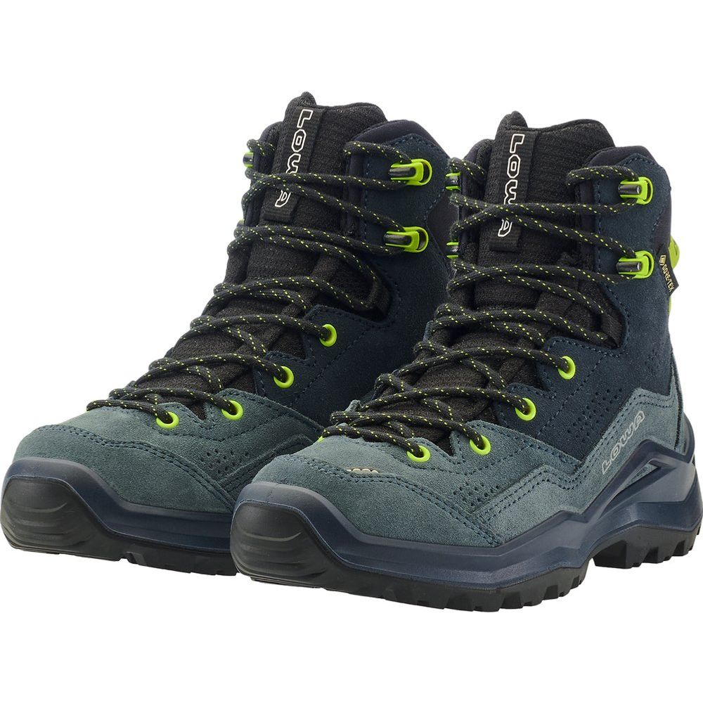 Lowa Wandax GTX Mid Jr Kinder Wanderschuh dunkelpetrol-limone Produktbild 2