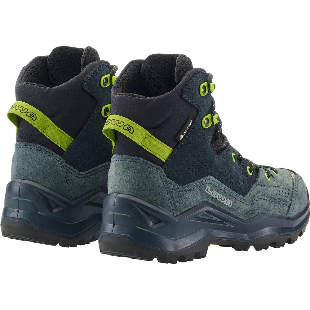 Lowa Wandax GTX Mid Jr Kinder Wanderschuh dunkelpetrol-limone Produktbild 4