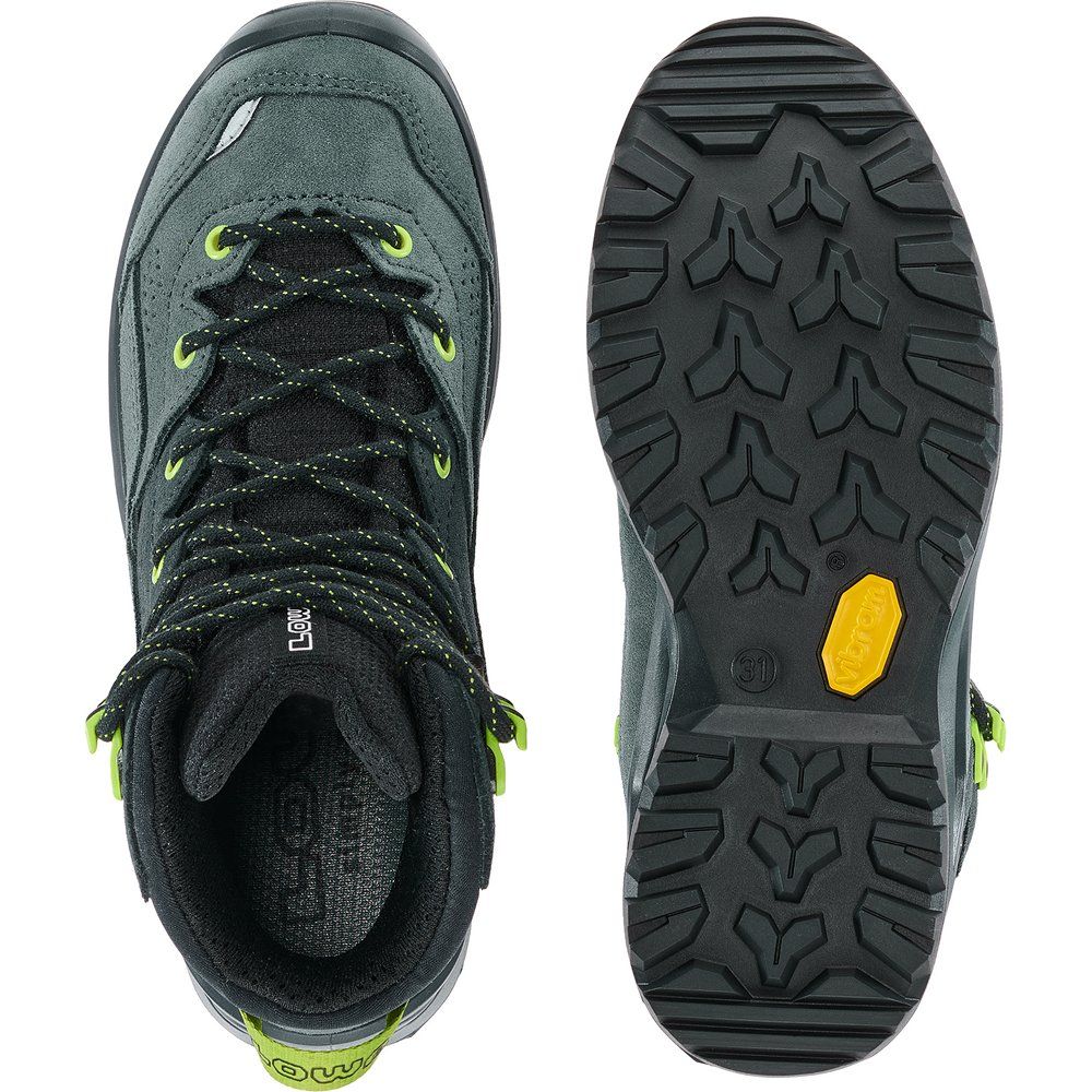 Lowa Wandax GTX Mid Jr Kinder Wanderschuh dunkelpetrol-limone Produktbild 6