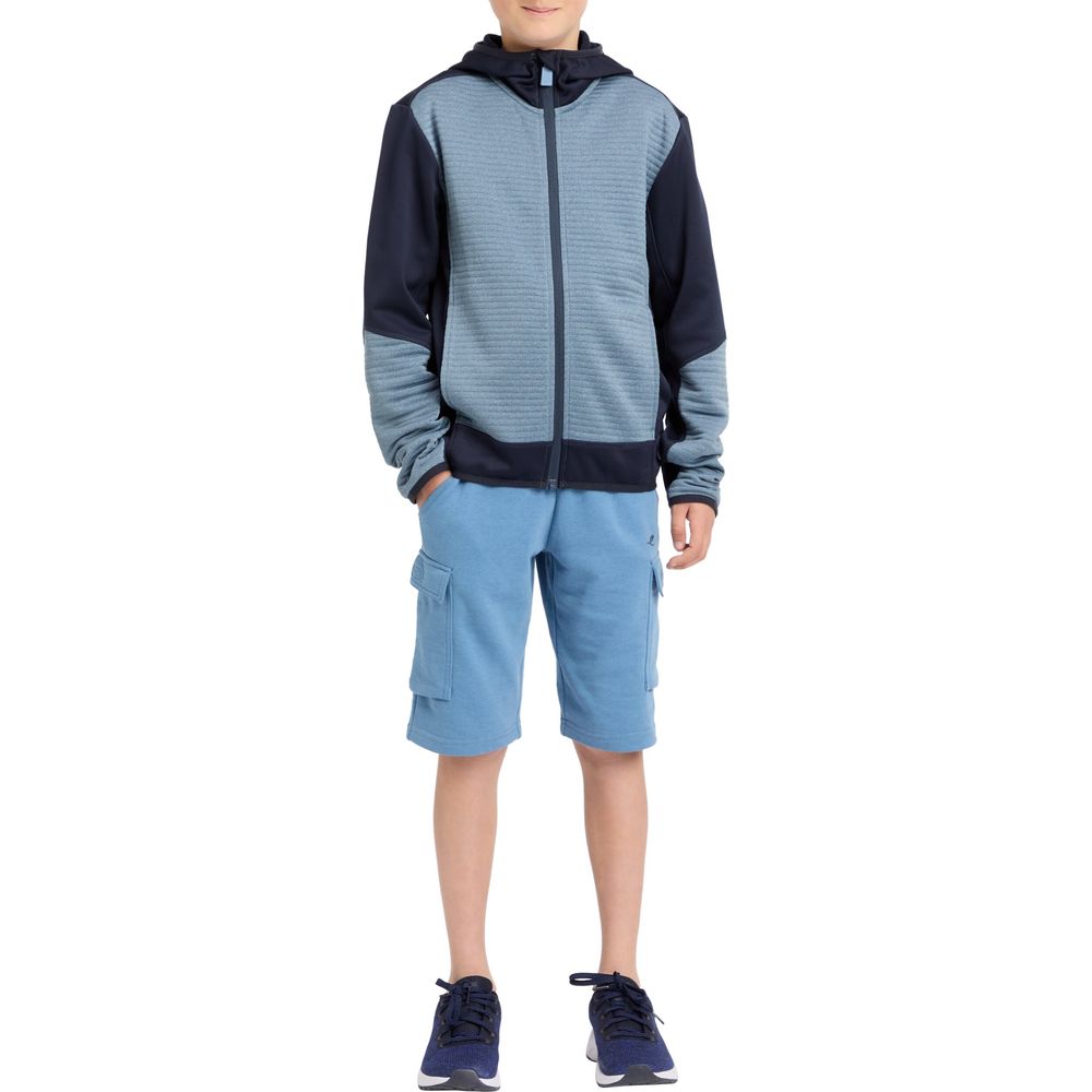 McKinley Aaki Kinder Fleecejacke melange blue  Produktbild 1