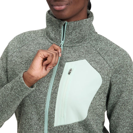McKinley Arlita W Damen Fleecejacke melange-green-smoke Produktbild 1