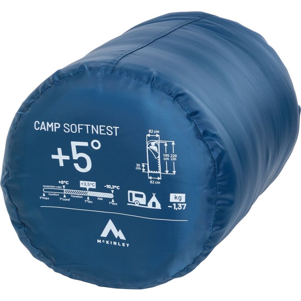 McKinley Decken-Schlafsack Camp Softnest 5 blue-petrol-red-blue Produktbild 4