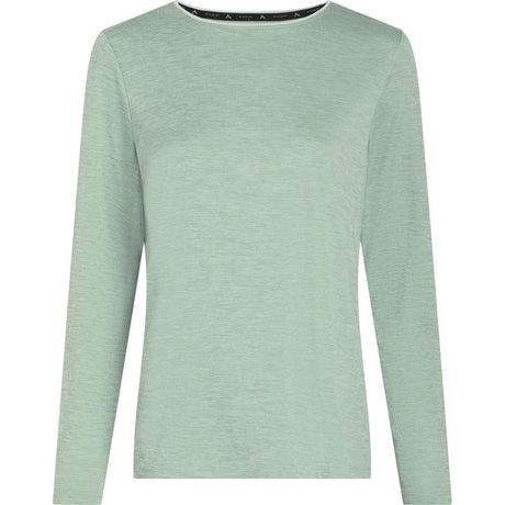 McKinley Hunu LS II Damen Langarmshirt melange-green-smoke Produktbild 0