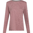 McKinley Hunu LS II Damen Langarmshirt melange-red-wine Produktbild 0