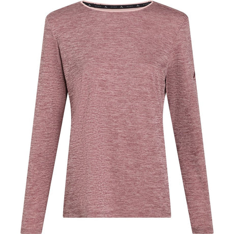 McKinley Hunu LS II Damen Langarmshirt melange-red-wine Produktbild 0