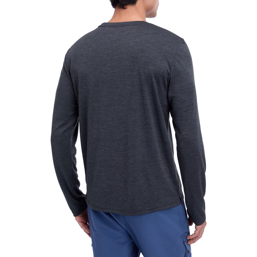 McKinley Hunu LS M Herren Langarmshirt melange/black night Produktbild 3