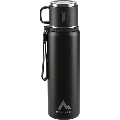 McKinley Isolierflasche 0,8l + Becher black Produktbild 0
