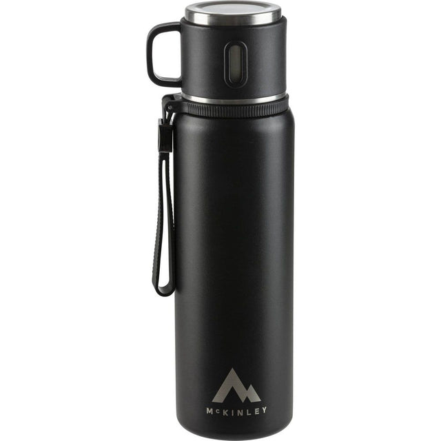 McKinley Isolierflasche 0,8l + Becher black Produktbild 0