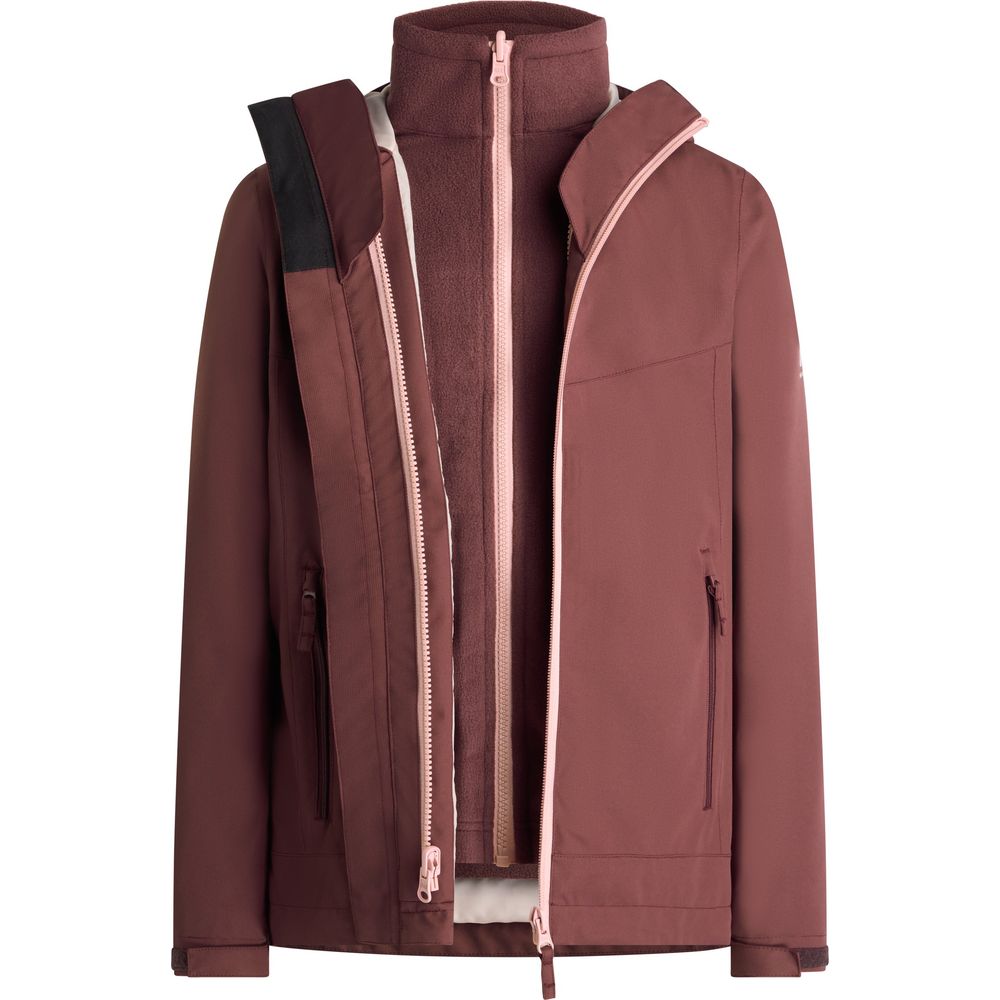 McKinley Justin 3:1 III Kinder Funktionsjacke red-wine Produktbild 0