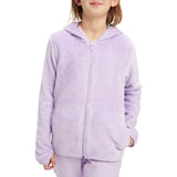 McKinley Kinder Fleecejacke Daisy G lilac black night Produktbild 2
