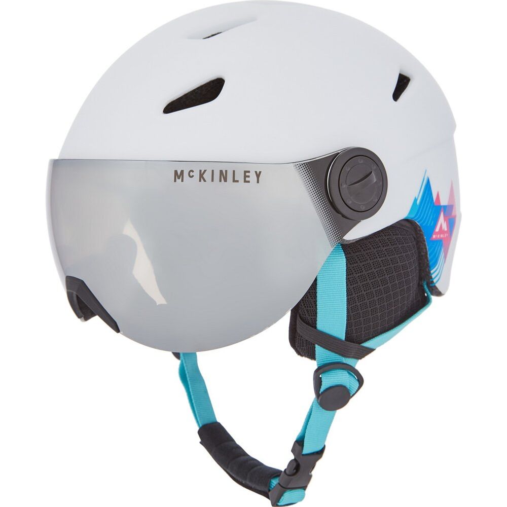 McKinley Kinder Skihelm Pulse S2 Visor HS white-turquoise Produktbild 0