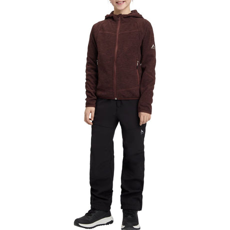 McKinley Mä-Fleece-Jacke Choco Fz Hd Fl G Kinder Fleecejacke melange-red-wine Produktbild 1