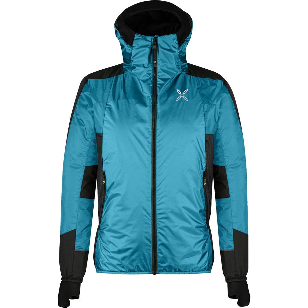 Montura Skisky Evo Hooded Jacket Herren Skitourenjacke steel-blue-sunny-lime Produktbild 0