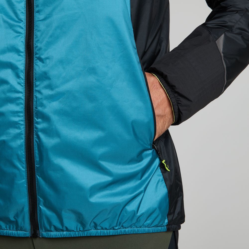 Montura Skisky Evo Hooded Jacket Herren Skitourenjacke steel-blue-sunny-lime Produktbild 5