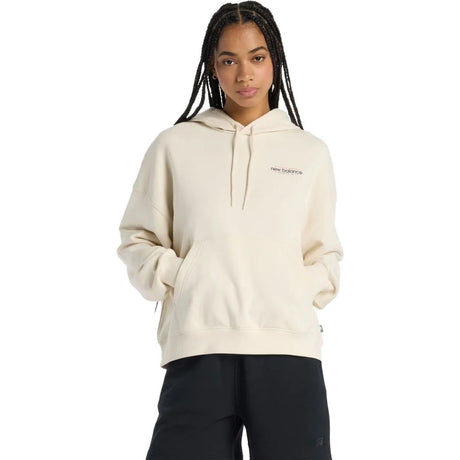 New Balance Multi Color Logo Damen Hoodie linen Produktbild 0