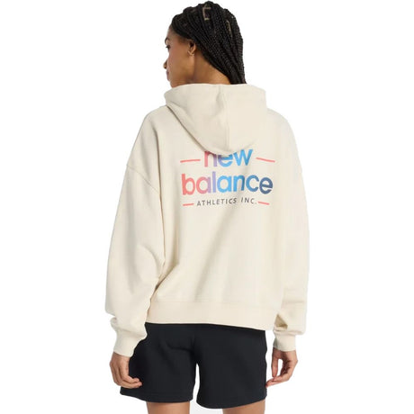New Balance Multi Color Logo Damen Hoodie linen Produktbild 1