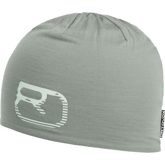 Ortovox 120 Cool Tec Logo Beanie Mütze green-sage Produktbild 0