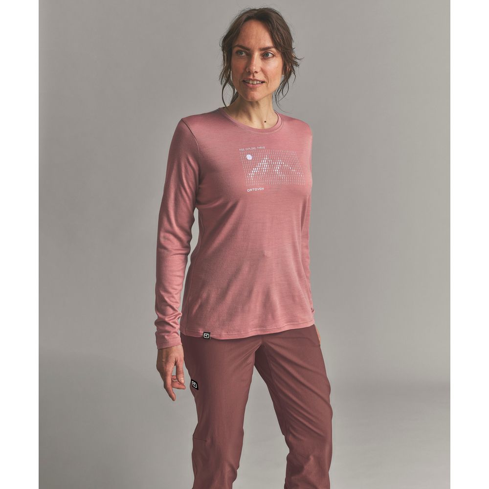 Ortovox 185 Merino Sunrise LS W Damen Langarmshirt dusk-rose Produktbild 2