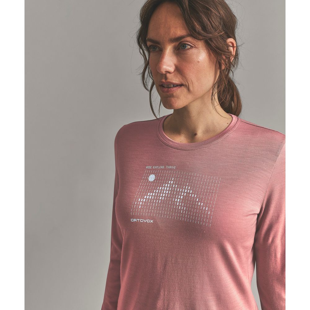 Ortovox 185 Merino Sunrise LS W Damen Langarmshirt dusk-rose Produktbild 3
