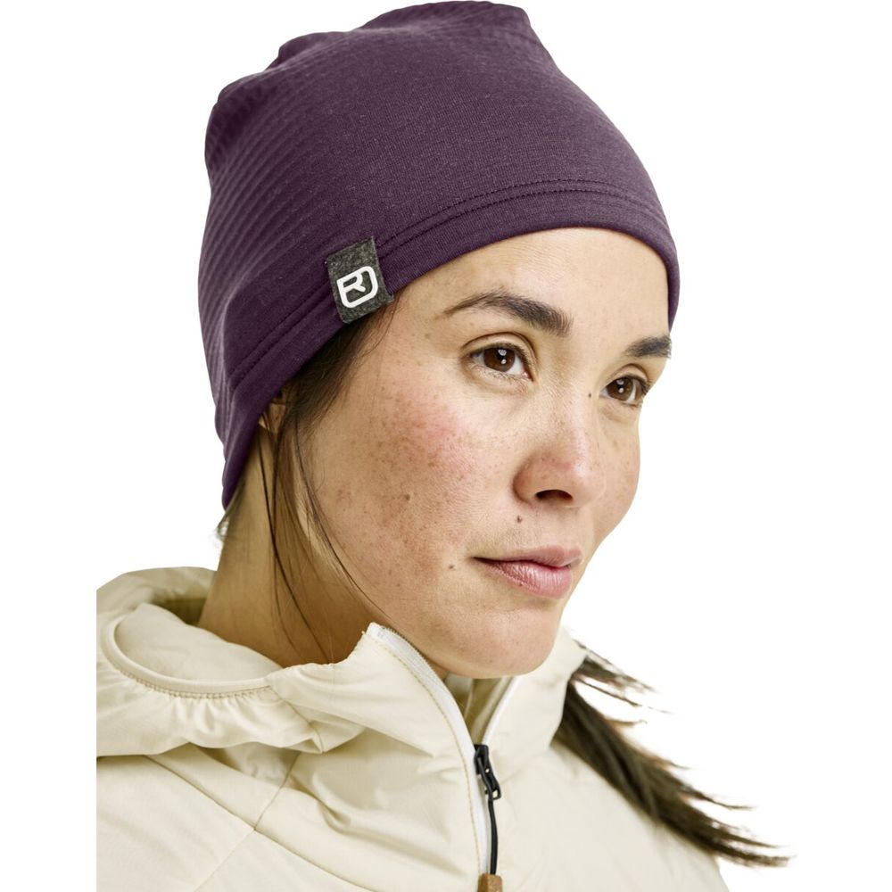 Ortovox Fleece Grid Beanie Mütze green-acid Produktbild 1