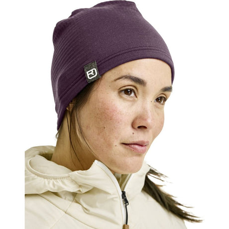 Ortovox Fleece Grid Beanie Mütze green-acid Produktbild 1
