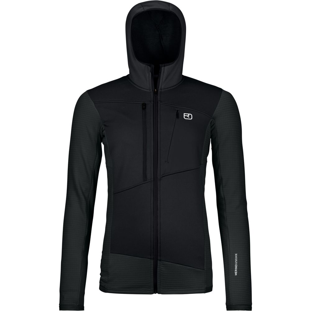 Ortovox Fleece Grid Hoody Damen Fleecejacke black-raven Produktbild 0